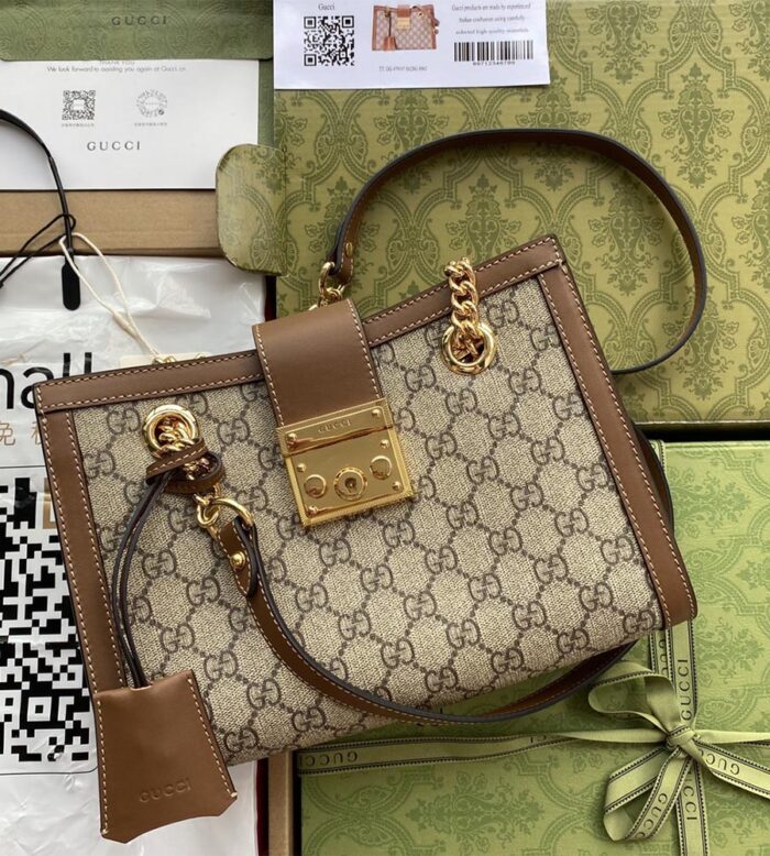 padlock small gg shoulder gucci laohua bag (11)