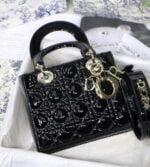 Small Lady Dior My Abcdior Bag Patent Calfskin Handbags