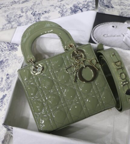 Small Lady Dior My Abcdior Bag Patent Calfskin Handbags