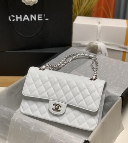 chanel classic handbag caviar leather (46)