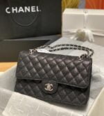 chanel classic handbag caviar leather (81)