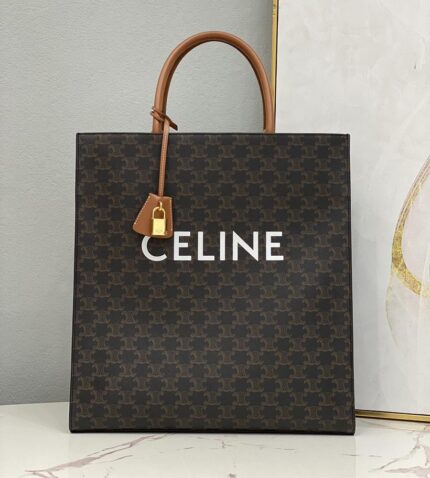 cabas vertical in triomphe canvas with celine print (2)