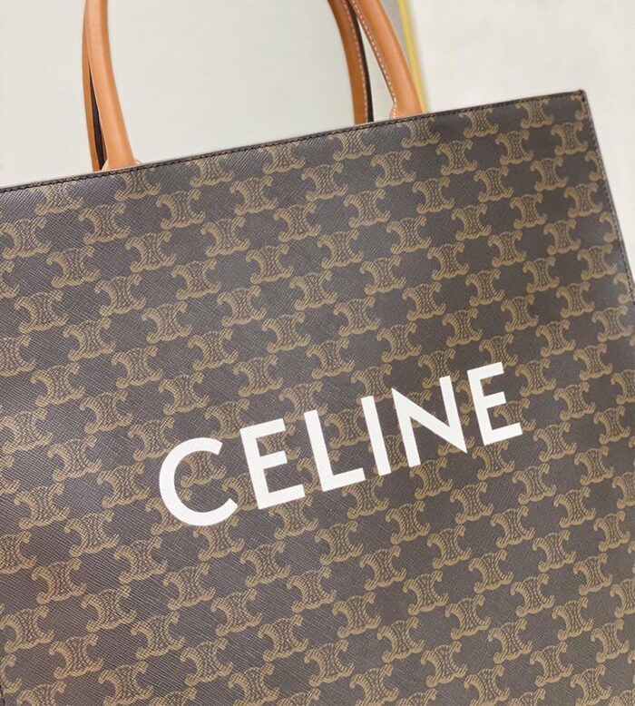 cabas vertical in triomphe canvas with celine print (5)