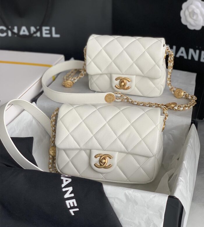 chanel mini flap handbag with handle as3451 (74)