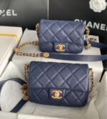 chanel mini flap handbag with handle as3451 (75)