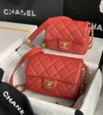 chanel mini flap handbag with handle as3451 (76)