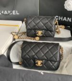 chanel mini flap handbag with handle as3451 (77)