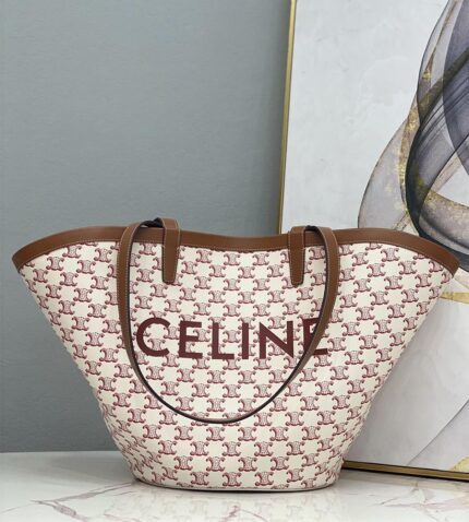 medium couffin bag in triomphe canvas with celine print (4)