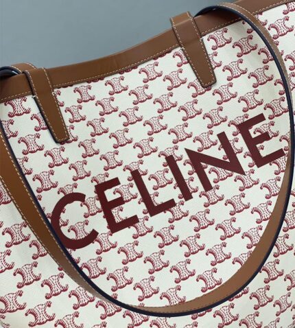 medium couffin bag in triomphe canvas with celine print (6)