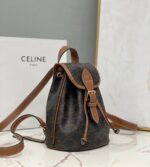 mini backpack folco in triomphe canvas and calfskin (5)