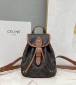 mini backpack folco in triomphe canvas and calfskin (7)