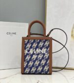 mini vertical cabas celine in textile with celine print and calfskin (29)