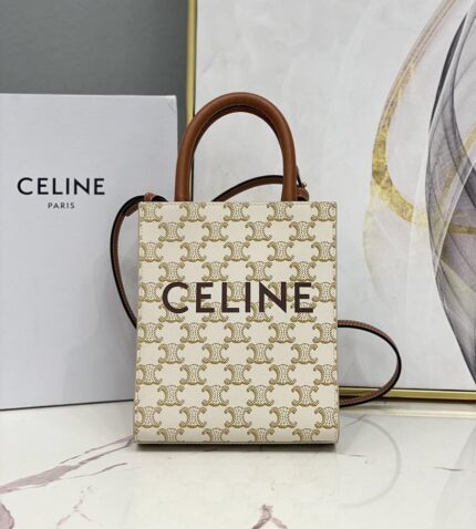 mini vertical cabas in triomphe canvas and calfskin with celine print (25)