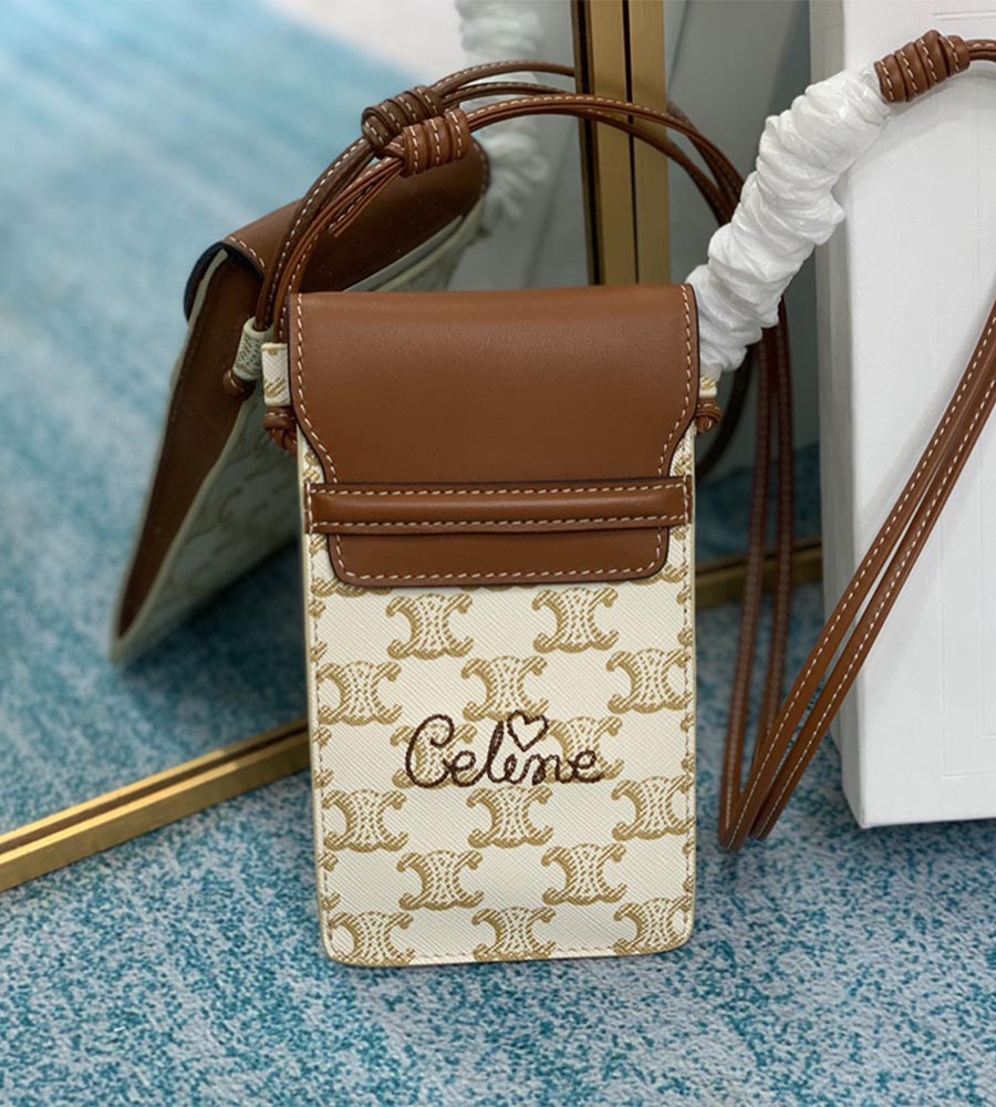 CELINE PHONE POUCH WITH FLAP