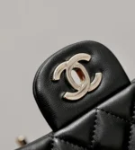 chanel 23k mini flap bag with top handle counter level 9